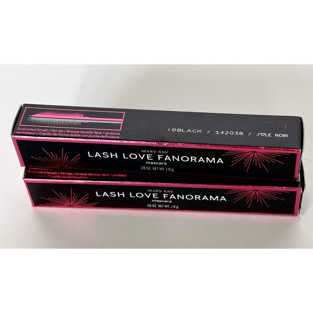 (2 Pack) Mary Kay LASH LOVE FANORAMA Mascara BLACK 142038 NEW IN BOX - Picture 2 of 3
